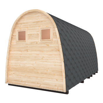 Preview: Fasssauna / Gartensauna / Banja / Viking 5,0 m mit Vorraum und Dusche